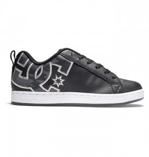 DC Court Graffik Sneakers Dam Svarta Camo | LZCY-65214