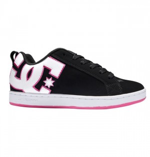 DC Court Graffik Sneakers Dam Svarta Rosa Rosa | ROKX-13072