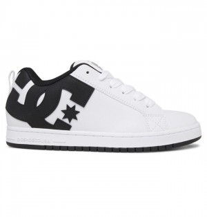 DC Court Graffik Sneakers Herr Vita Svarta Svarta | GNAK-62705