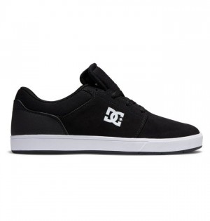 DC Crisis 2 Suede Skateskor Herr Svarta Vita | UQMI-70518