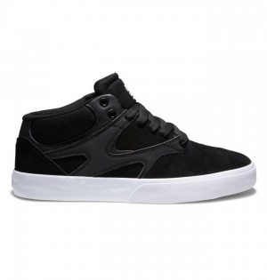 DC Kalis Vulc MID Mid-Top Skateskor Herr Svarta Svarta Vita | LDTS-81567