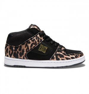 DC Manteca 4 MID Mid-Top Sneakers Dam Leopard | DAFG-62819