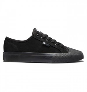 DC Manual RT S Suede Skate Sneakers Herr Svarta | KGJT-15796