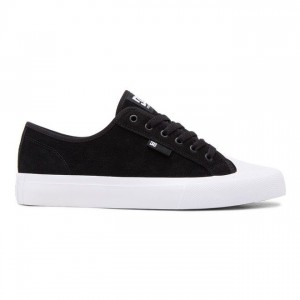 DC Manual RT S Suede Skate Sneakers Herr Svarta Vita | CMIK-21597