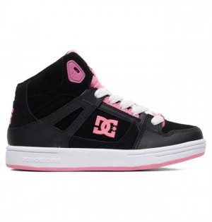 DC Pure High-Top Pure Barn Svarta Rosa | MJZB-57903