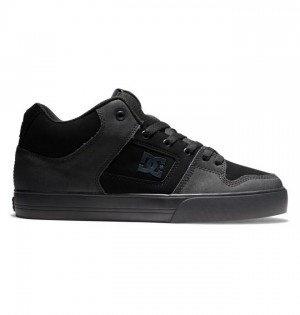 DC Pure MID Mid-Top Sneakers Herr Svarta Svarta | UMVB-03146