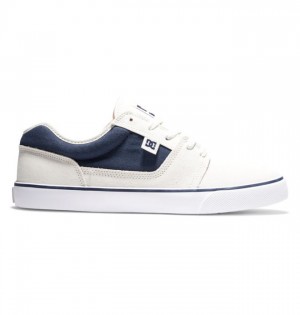 DC Tonik Sneakers Herr Vita Marinblå | YXGO-87345