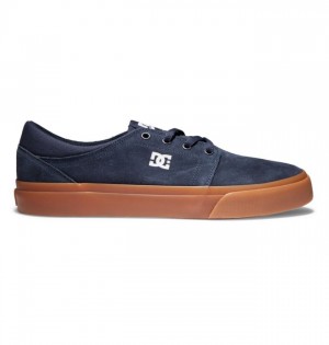 DC Trase Suede Sneakers Herr Marinblå | JRVI-67531