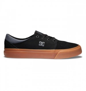 DC Trase Suede Sneakers Herr Svarta Grå Vita | JVBQ-81572