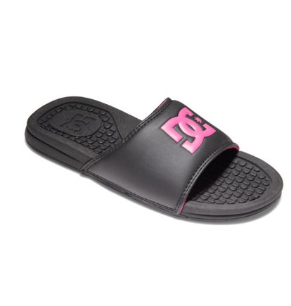 DC Bolsa Sandals Badtofflor Dam Svarta Rosa | HXDT-49213