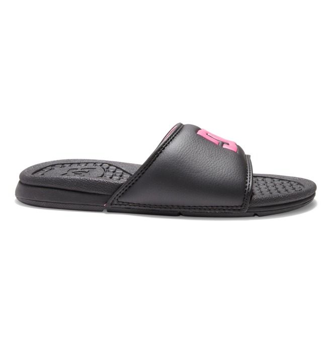 DC Bolsa Sandals Badtofflor Dam Svarta Svarta Rosa | IBKS-31472