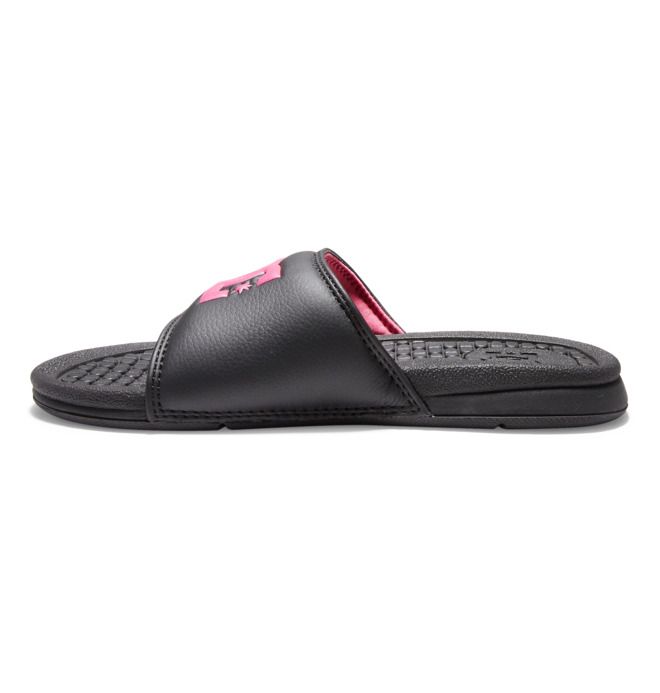 DC Bolsa Sandals Badtofflor Dam Svarta Svarta Rosa | IBKS-31472