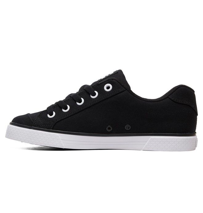 DC Chelsea Canvas Sneakers Dam Svarta Vita Svarta | FZJA-72031