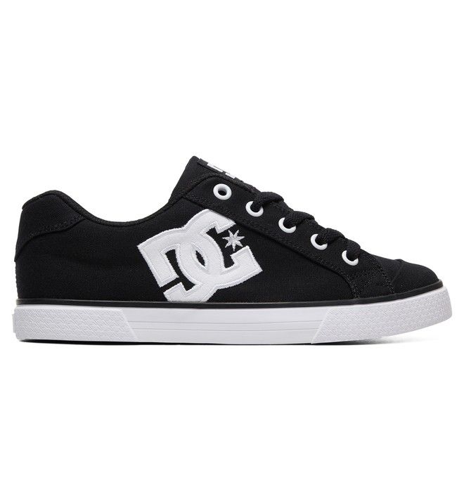 DC Chelsea Canvas Sneakers Dam Svarta Vita Svarta | FZJA-72031