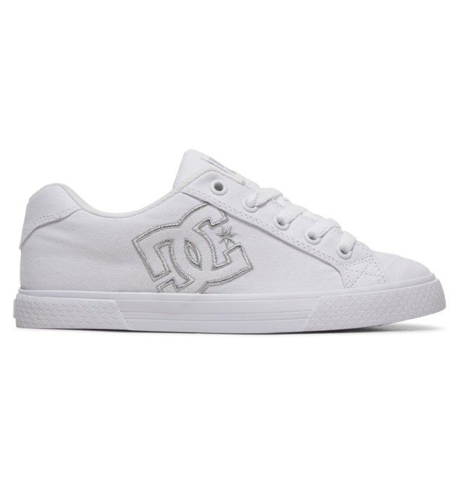 DC Chelsea Canvas Sneakers Dam Vita Silver | LFWR-92364