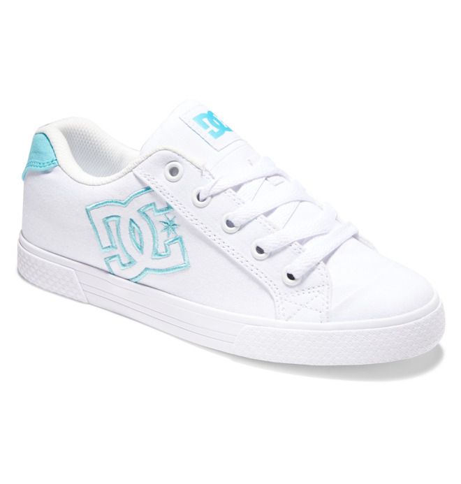 DC Chelsea Sneakers Dam Vita Blå | NFBO-93857