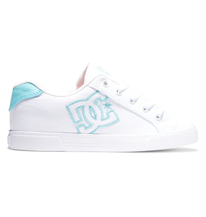 DC Chelsea Sneakers Dam Vita Blå | NFBO-93857