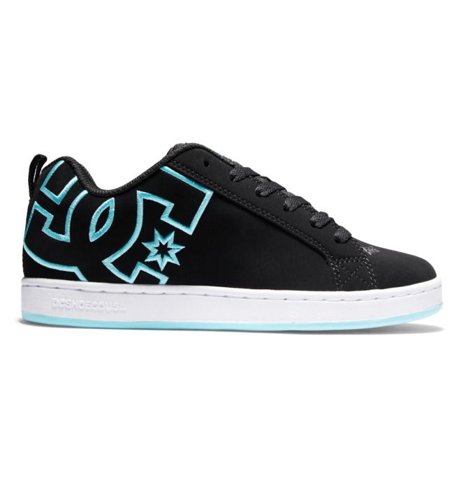 DC Court Graffik Sneakers Dam Svarta Blå | YBGX-38156