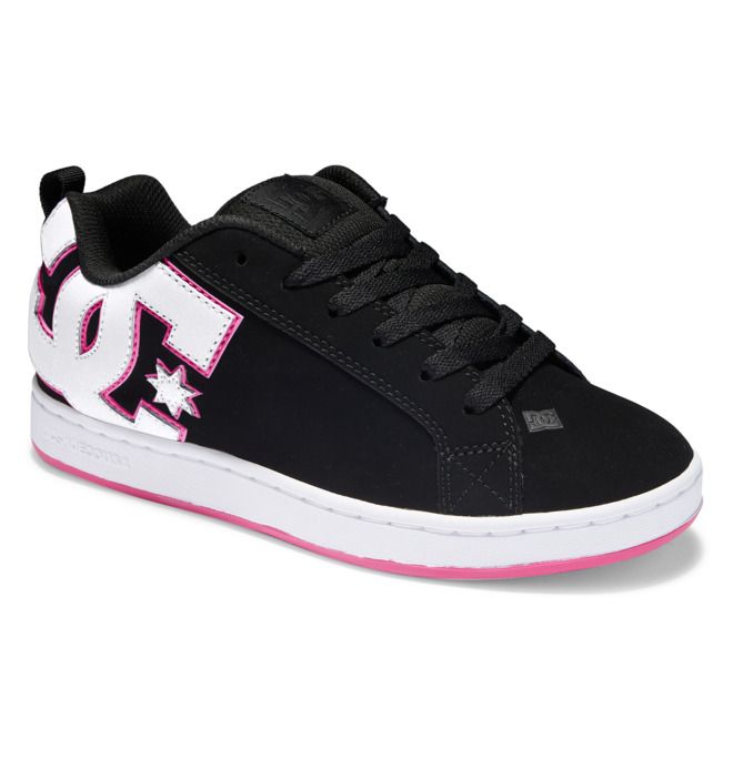 DC Court Graffik Sneakers Dam Svarta Rosa Rosa | ROKX-13072