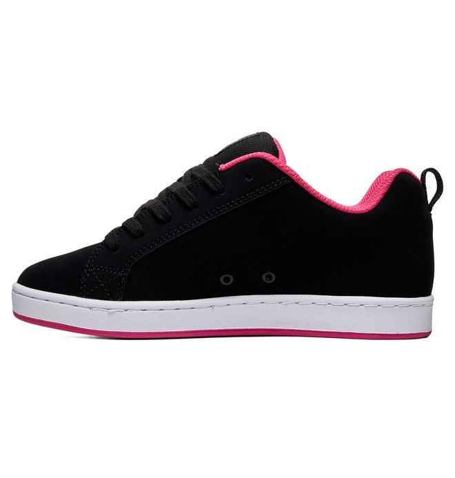 DC Court Graffik Sneakers Dam Svarta Rosa | IXKM-67912