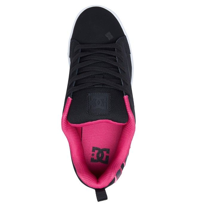 DC Court Graffik Sneakers Dam Svarta Rosa | IXKM-67912