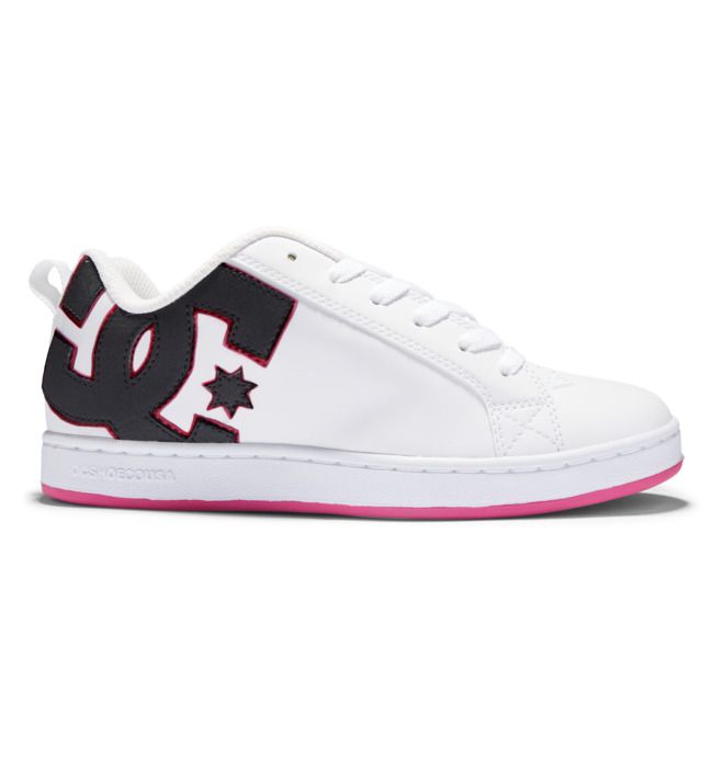 DC Court Graffik Sneakers Dam Svarta Vita Rosa | XGIL-41738