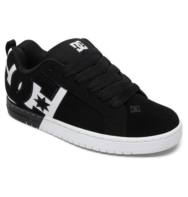 DC Court Graffik Sneakers Herr Svarta Vita Svarta | FVTD-58201