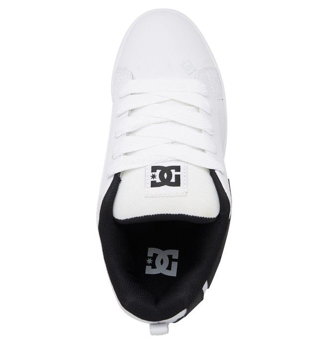 DC Court Graffik Sneakers Herr Vita Svarta Svarta | GNAK-62705