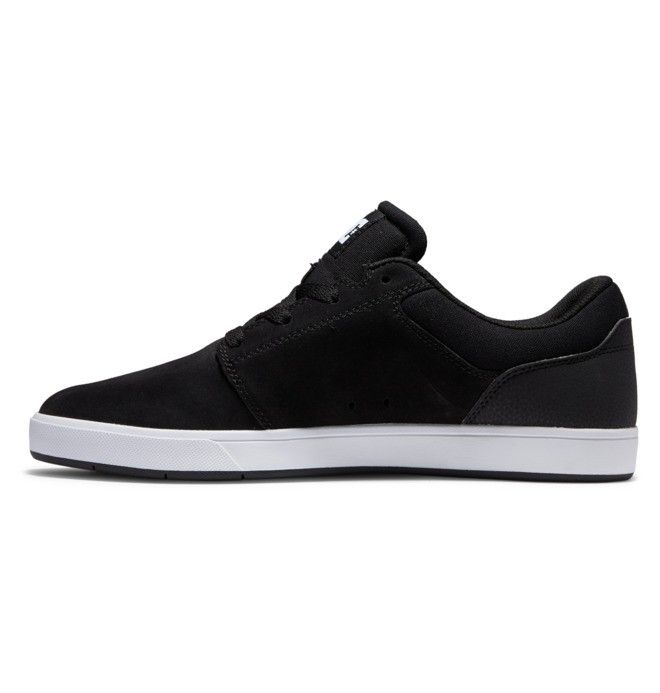 DC Crisis 2 Suede Skateskor Herr Svarta Vita | UQMI-70518