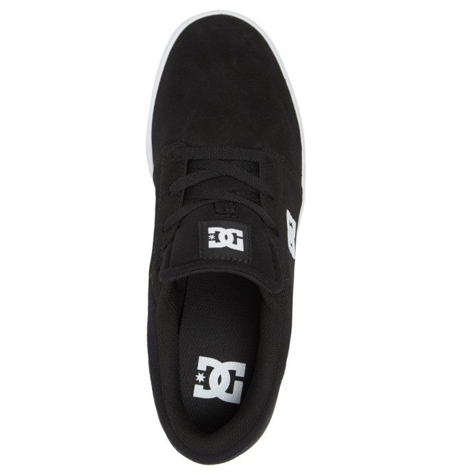 DC Crisis 2 Suede Skateskor Herr Svarta Vita | UQMI-70518