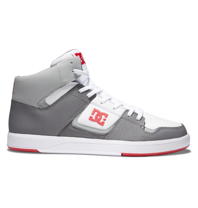 DC Cure High-Top Sneakers Herr Vita Grå Röda | YRIX-72834