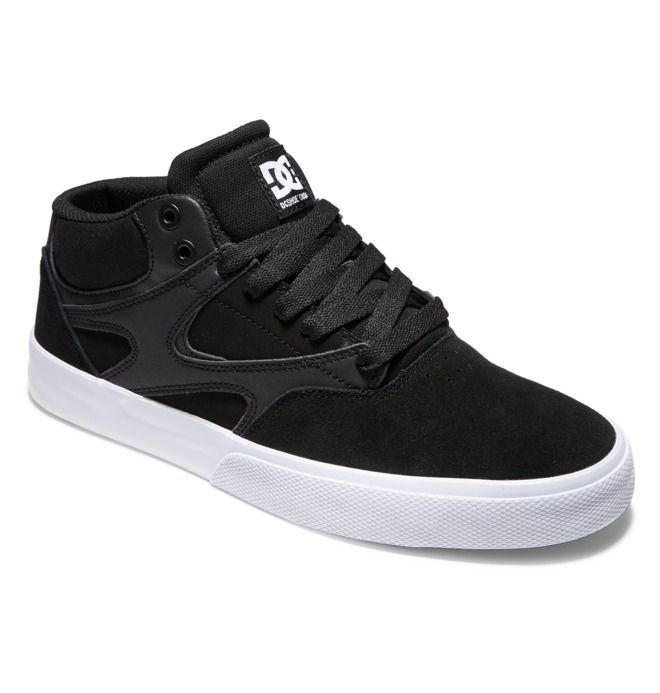 DC Kalis Vulc MID Mid-Top Skateskor Herr Svarta Svarta Vita | LDTS-81567