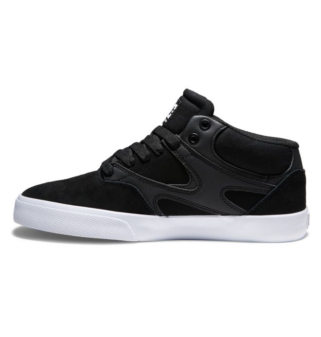 DC Kalis Vulc MID Mid-Top Skateskor Herr Svarta Svarta Vita | LDTS-81567