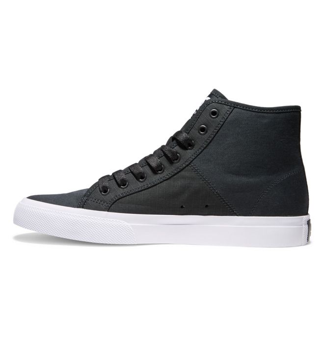 DC Manual HI Canvas High-Top RIPSTOP Sneakers Herr Svarta | LWHB-79846