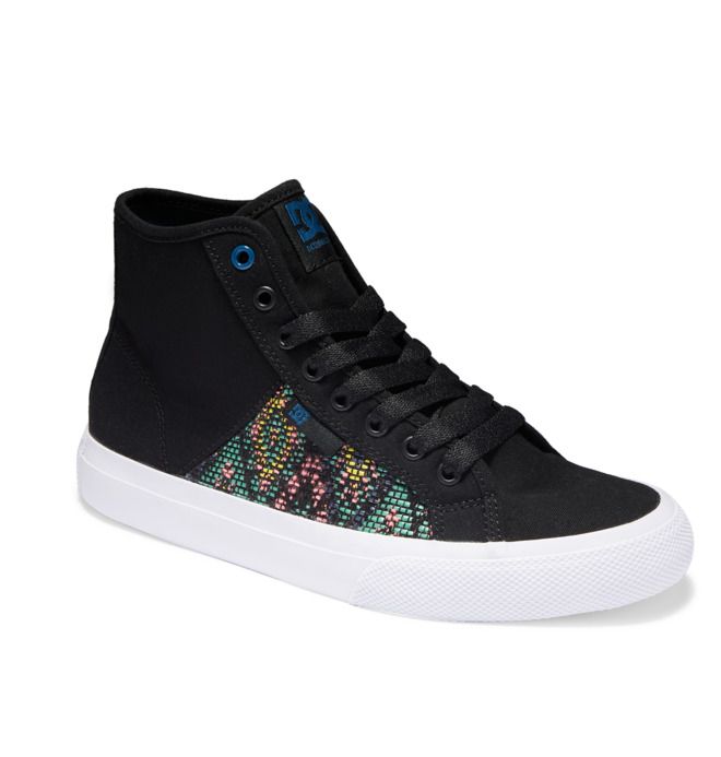 DC Manual HI High-Top LE Canvas Sneakers Dam Blå | IFQU-39184