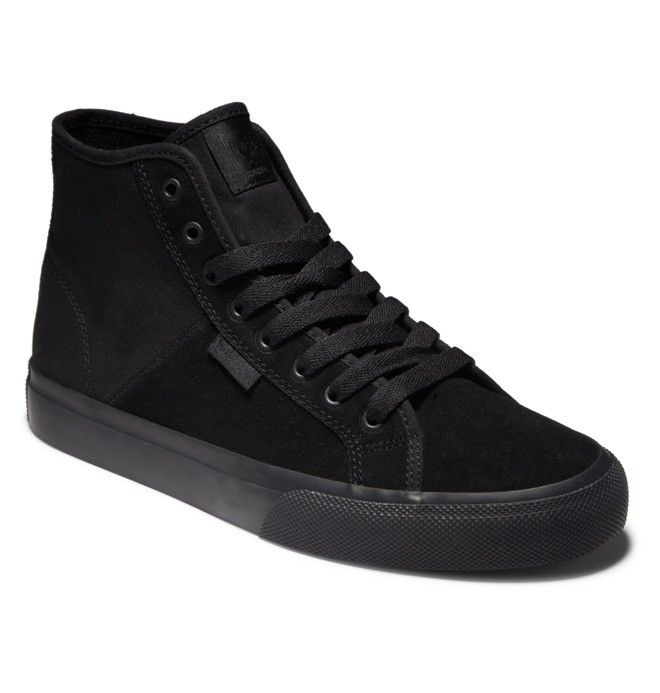 DC Manual High Top Suede Sneakers Herr Svarta Svarta Svarta | XSFJ-80923