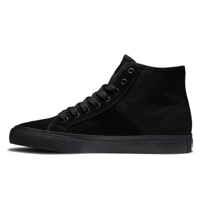 DC Manual High Top Suede Sneakers Herr Svarta Svarta Svarta | XSFJ-80923