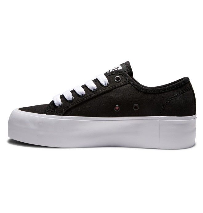 DC Manual Platform Sneakers Dam Svarta Vita | ZHFN-90287