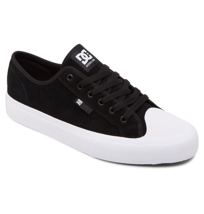 DC Manual RT S Suede Skate Sneakers Herr Svarta Vita | CMIK-21597