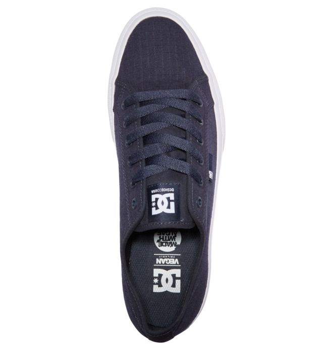 DC Manual SE Canvas Sneakers Herr Marinblå Vita | YOFN-60541