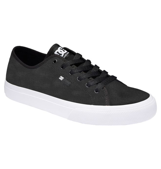 DC Manual SE Canvas Sneakers Herr Svarta Vita Svarta | NOLB-43210