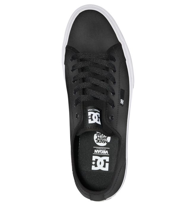 DC Manual SE Canvas Sneakers Herr Svarta Vita Svarta | NOLB-43210