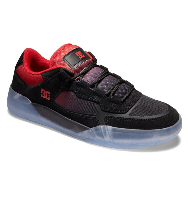 DC Metric Skate Sneakers Herr Svarta Röda | EONC-36120