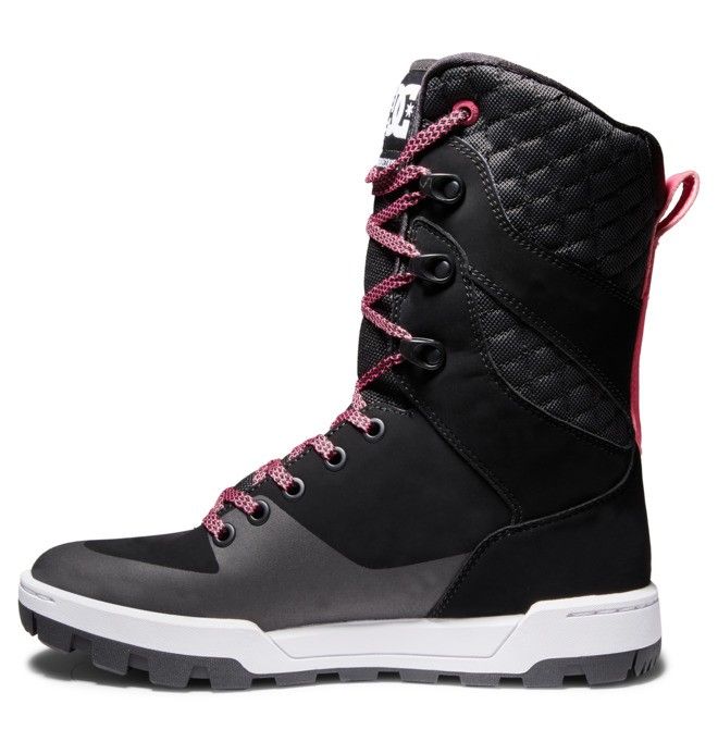 DC Nadene High Leg Winter Boots Vinterkängor Dam Svarta Vita Rosa | DJHG-73580