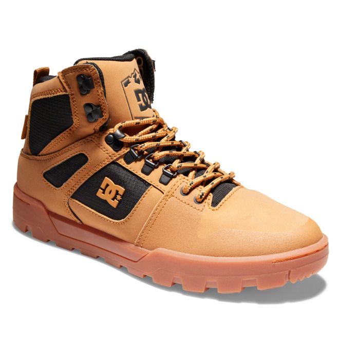 DC Pure High-Top Water-Resistant Winter Boots Vinterkängor Herr Bruna Svarta | UMIH-57631