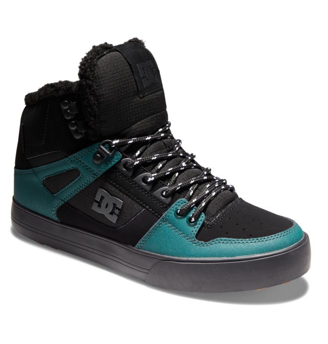 DC Pure High-Top Winter Vinterkängor Herr Svarta Svarta Gröna | TDYC-75820