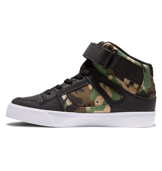 DC Pure High Elastic Lace High-Top Pure Barn Svarta Camo | NCGB-92613