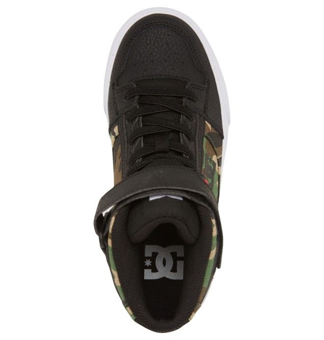 DC Pure High Elastic Lace High-Top Pure Barn Svarta Camo | NCGB-92613