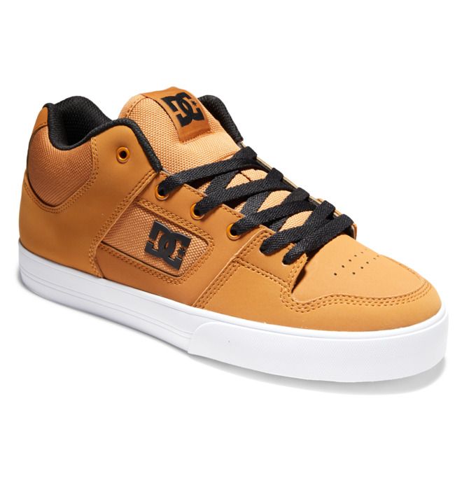 DC Pure MID Mid-Top Sneakers Herr Bruna Svarta | QMPI-07862