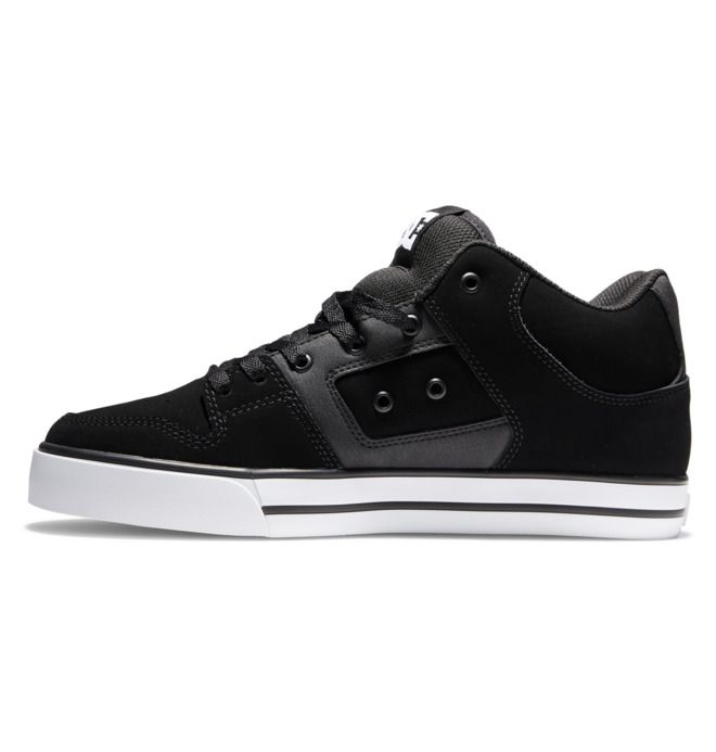 DC Pure MID Mid-Top Sneakers Herr Svarta Vita | VCZE-18460